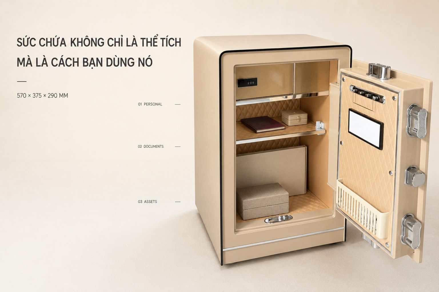 Nội thất két sắt AIPU LZII-58G