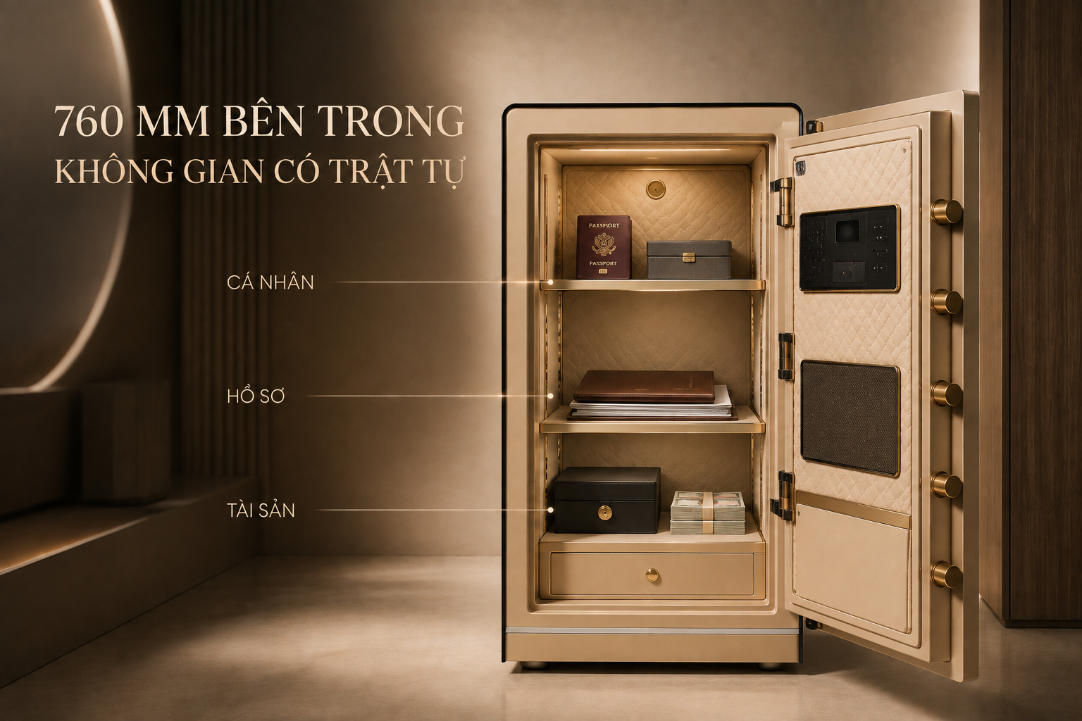 Nội thất két sắt AIPU LZII-78G