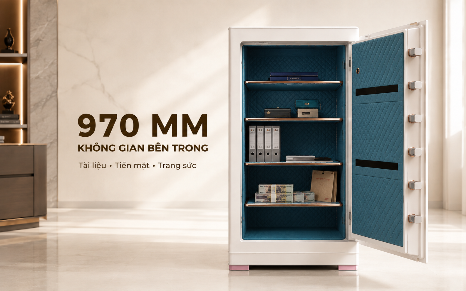 Nội thất màu xanh két sắt AIPU XC100