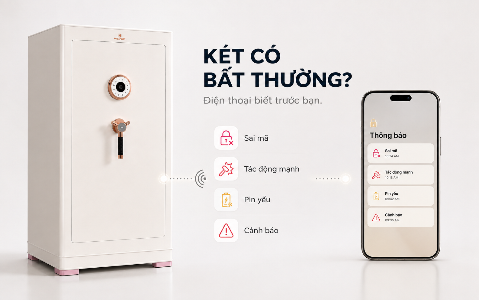 Cảnh báo điện thoại két sắt AIPU XC100