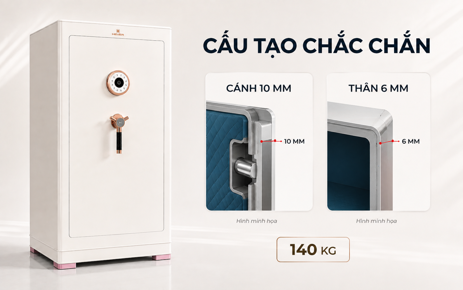 Cánh 10mm thân 6mm két sắt AIPU XC100