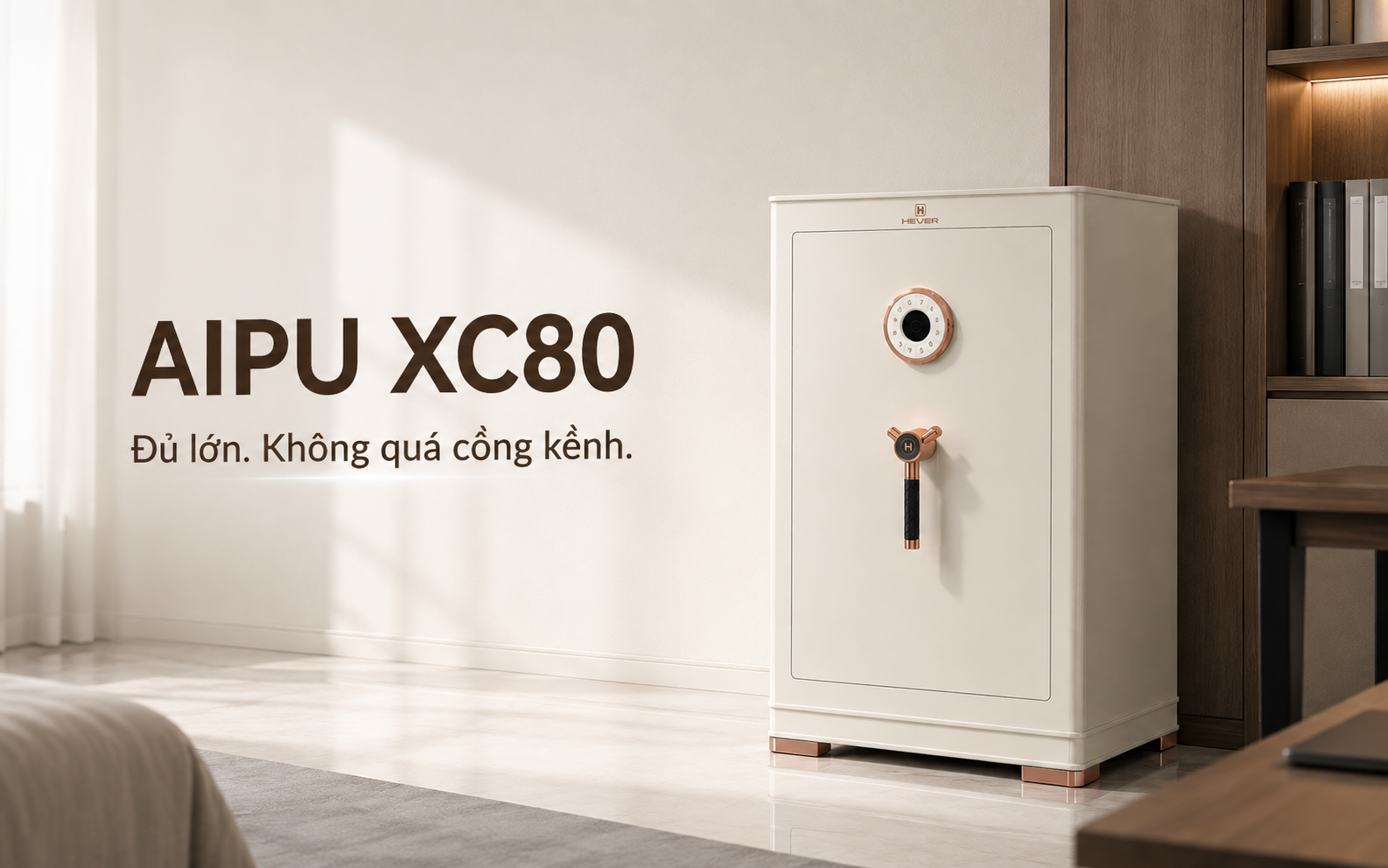Két sắt thông minh AIPU XC80 màu trắng