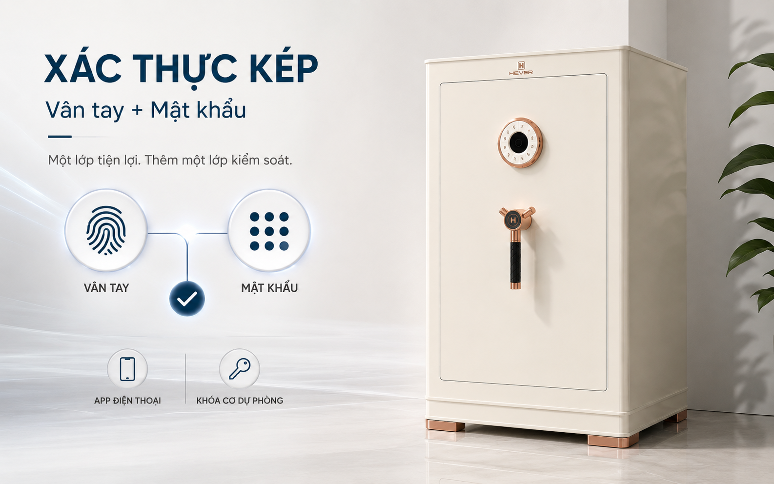Xác thực kép vân tay mật khẩu két sắt AIPU XC80