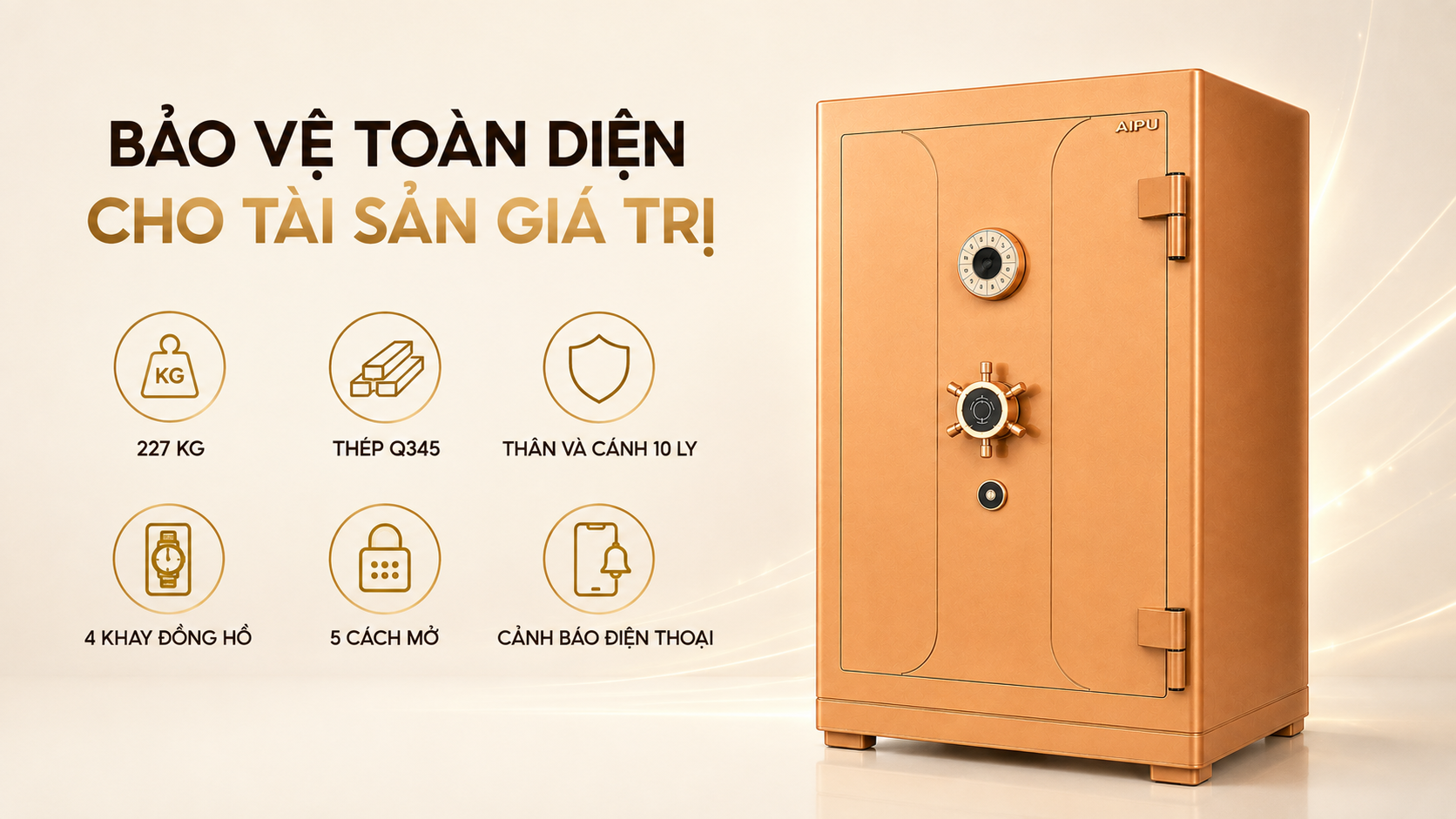 Sáu điểm nổi bật của két sắt AIPU XR-105GW