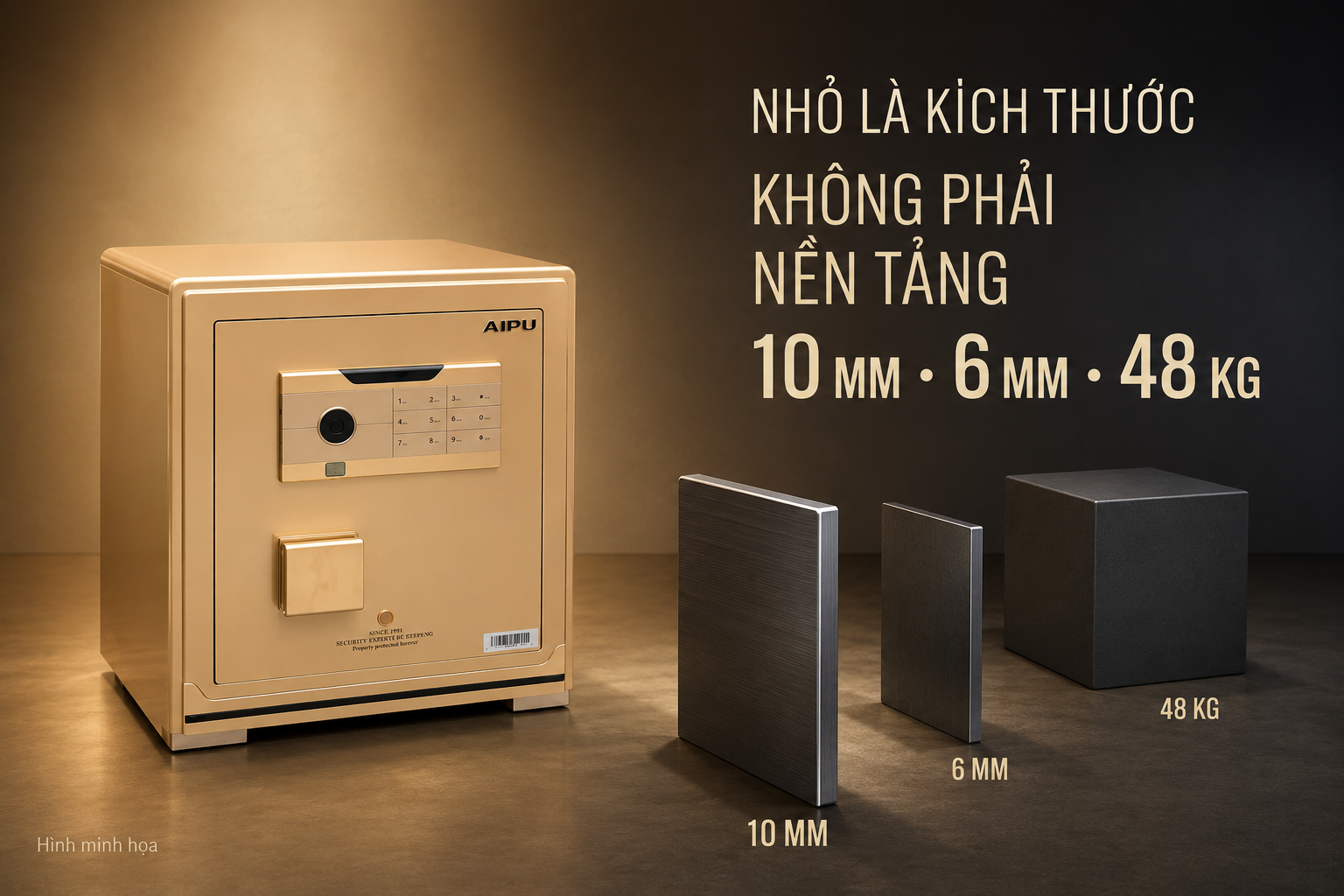 AIPU ZR-45VI cánh 10mm thân 6mm trọng lượng 48kg
