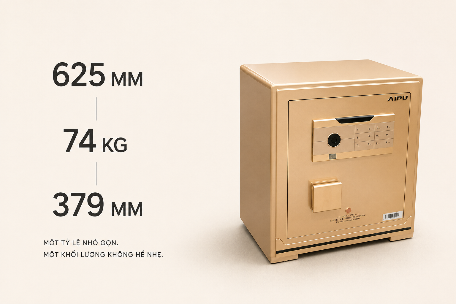 Két sắt thông minh AIPU ZR-60VI Champagne Gold