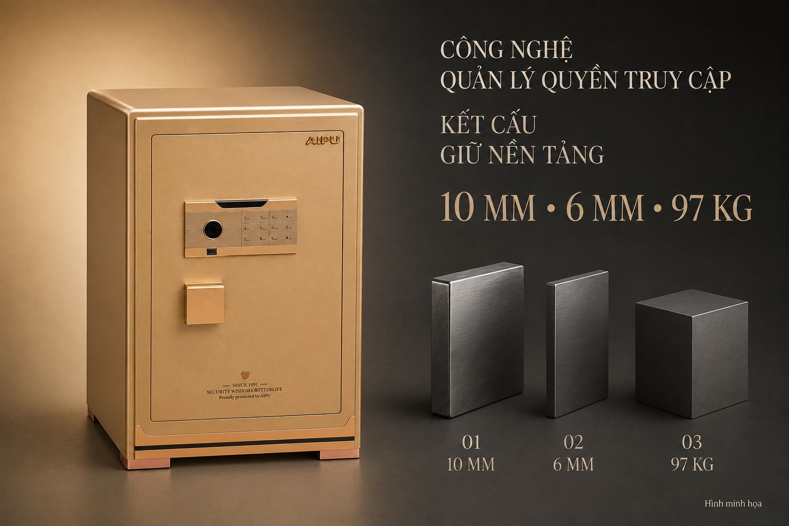 AIPU ZR-70VI cánh 10mm thân 6mm trọng lượng 97kg