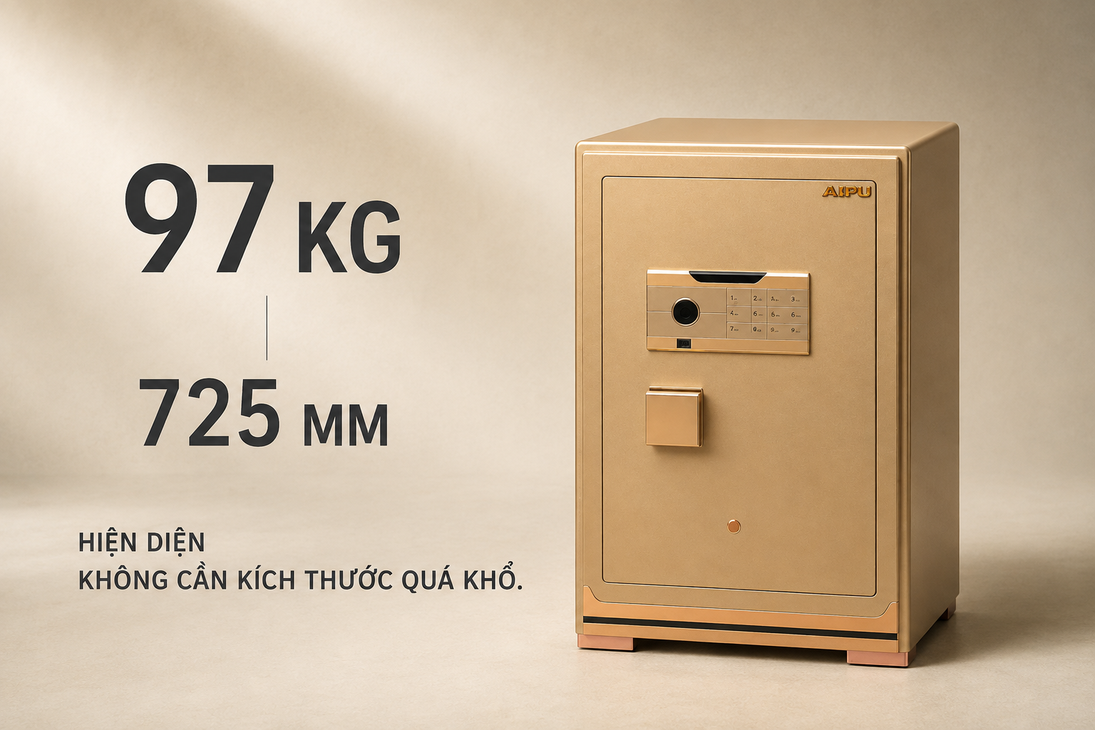 Két sắt thông minh AIPU ZR-70VI Champagne Gold