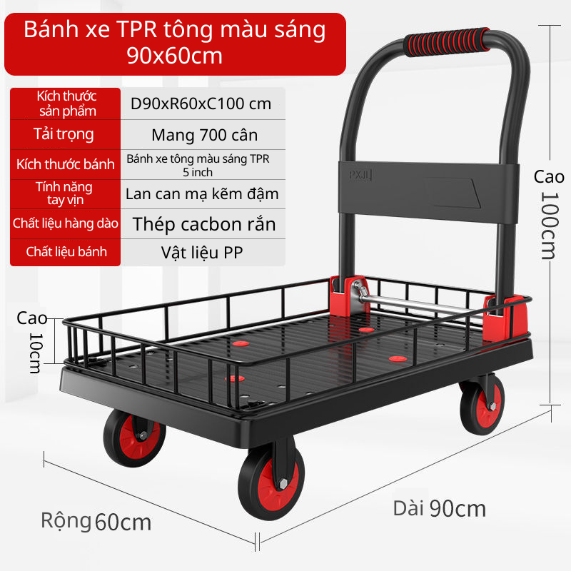 Xe đẩy hàng đa năng gấp gọn