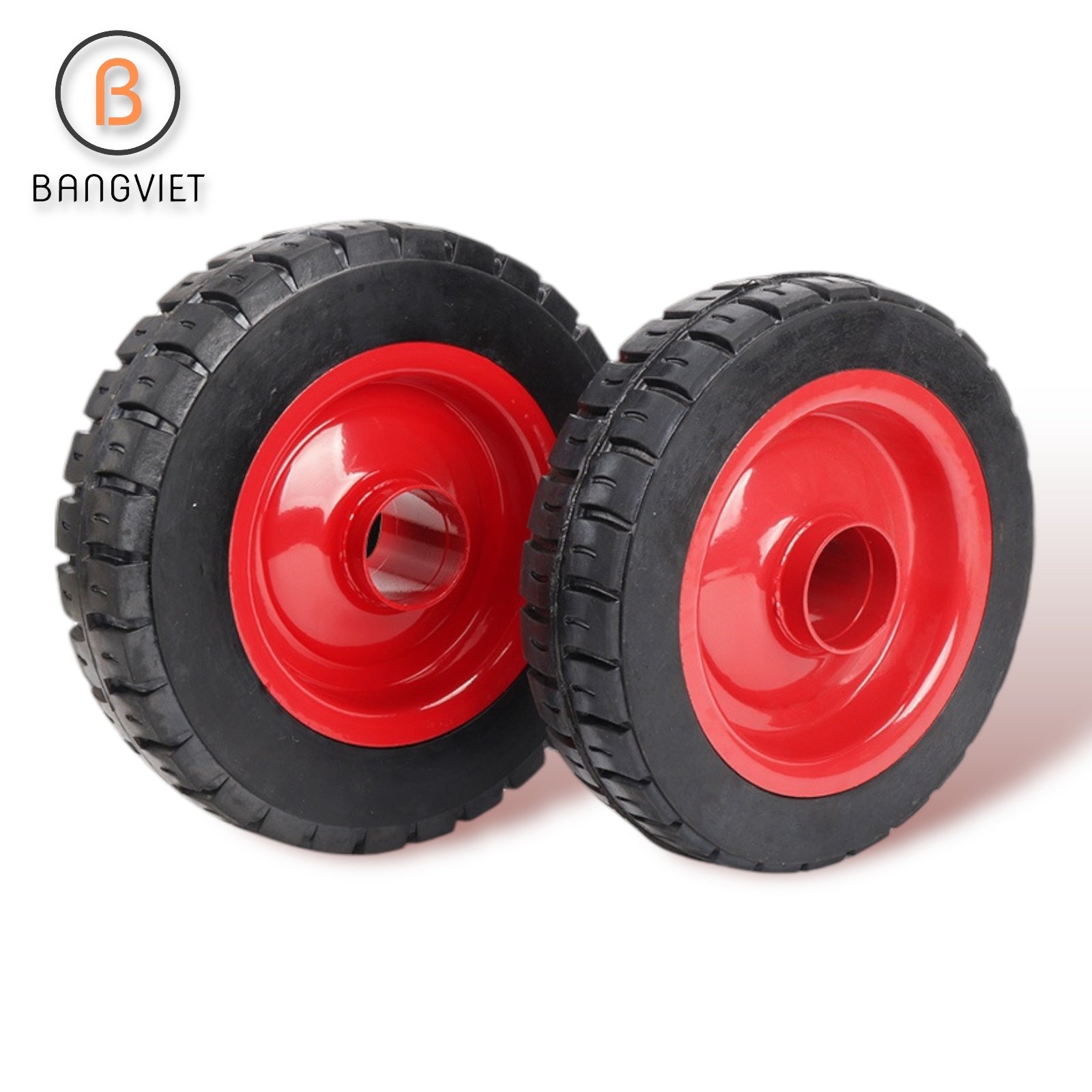 Bánh Xe Cao Su Đặc 250-6, 280-6 – Bền Bỉ, Chịu Tải Cao, Có Lỗ Ổ Bi