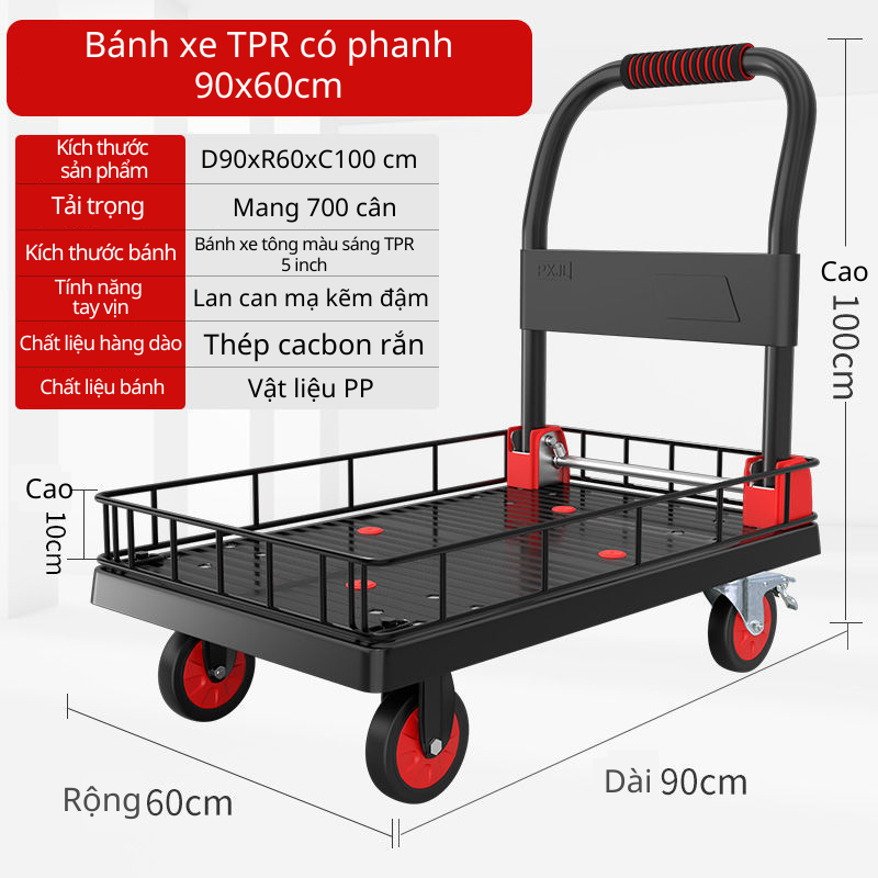 Xe đẩy hàng đa năng gấp gọn