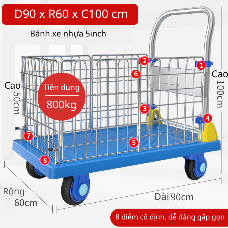 Xe đẩy hàng đa năng gấp gọn