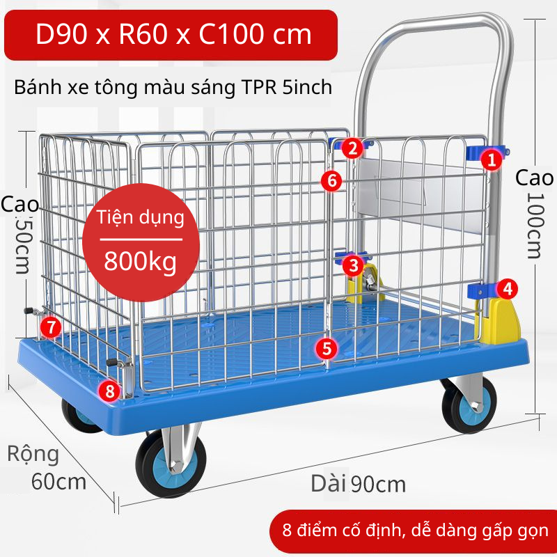Xe đẩy hàng đa năng gấp gọn