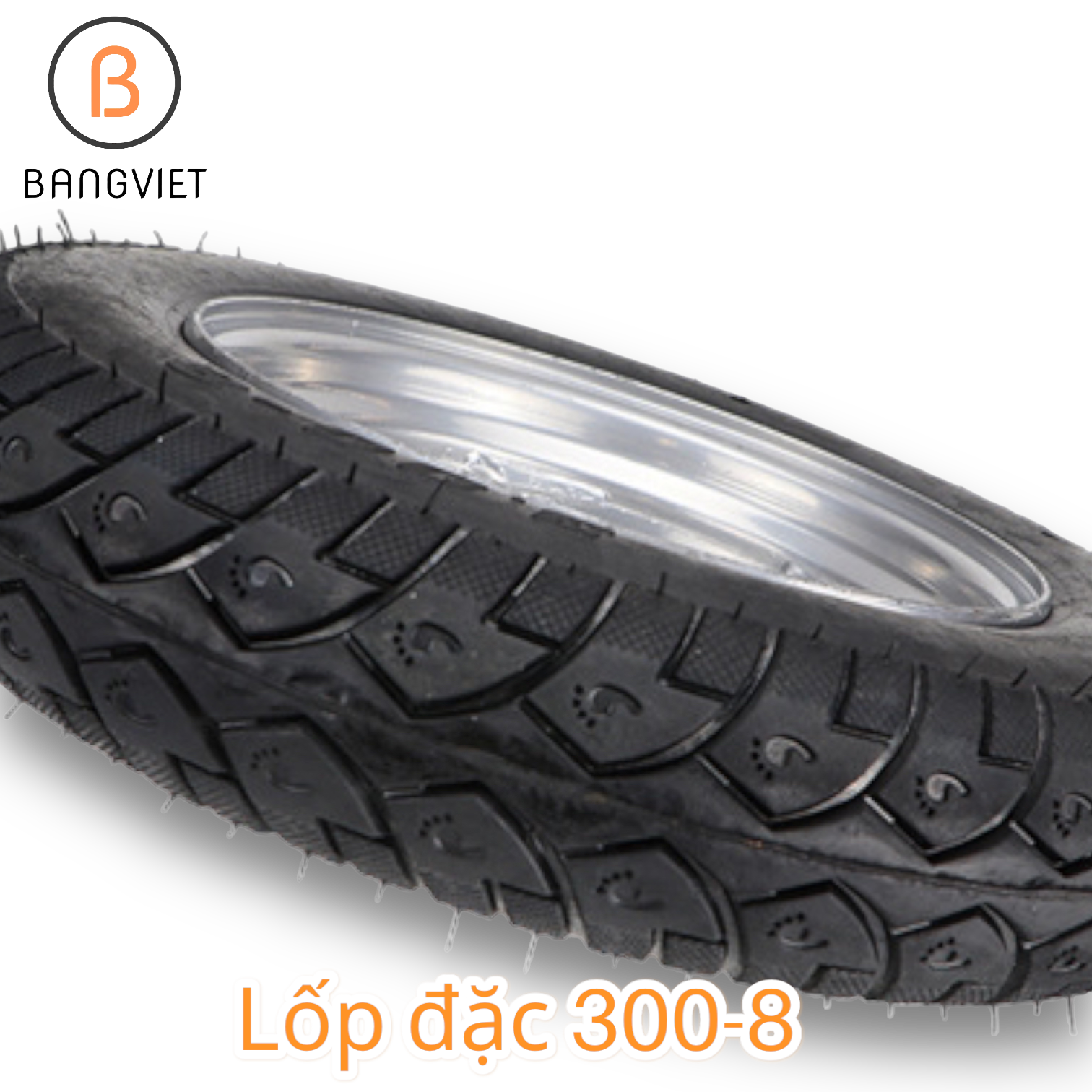 Bánh xe cao su đặc 300-8 chịu tải 300kg