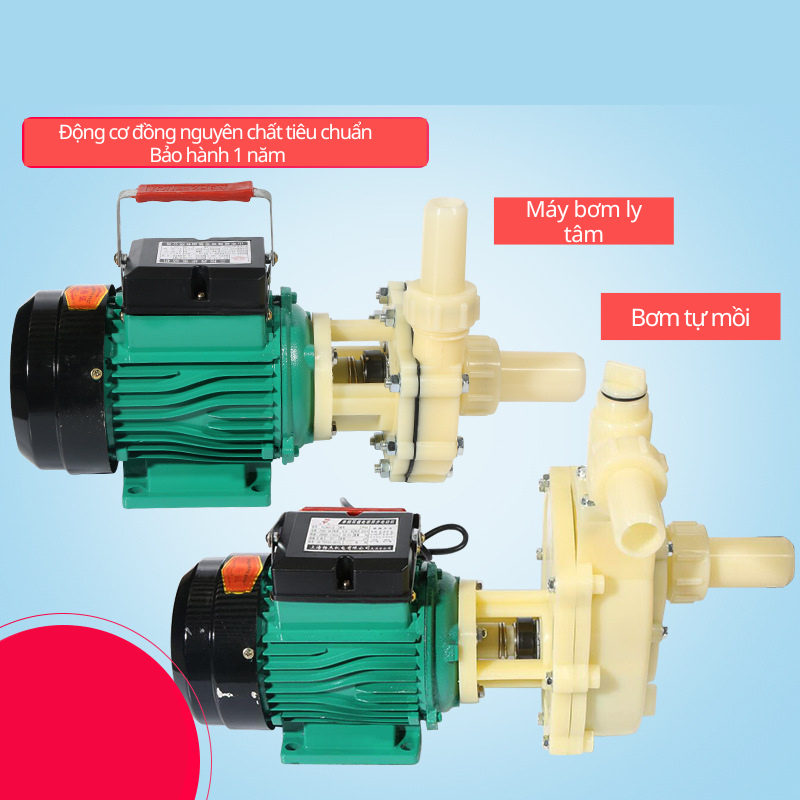 Bơm hoá chất axit sulfuric H2SO4 đậm đặc chạy điện 220V 380V 750W 1500W