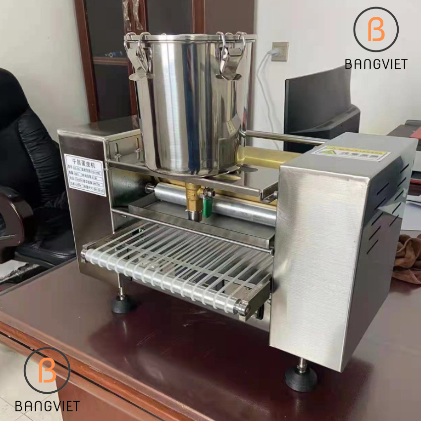 Máy làm vỏ bánh crep tự động năng suất cao, Máy làm bánh ngàn lớp tự động crepe