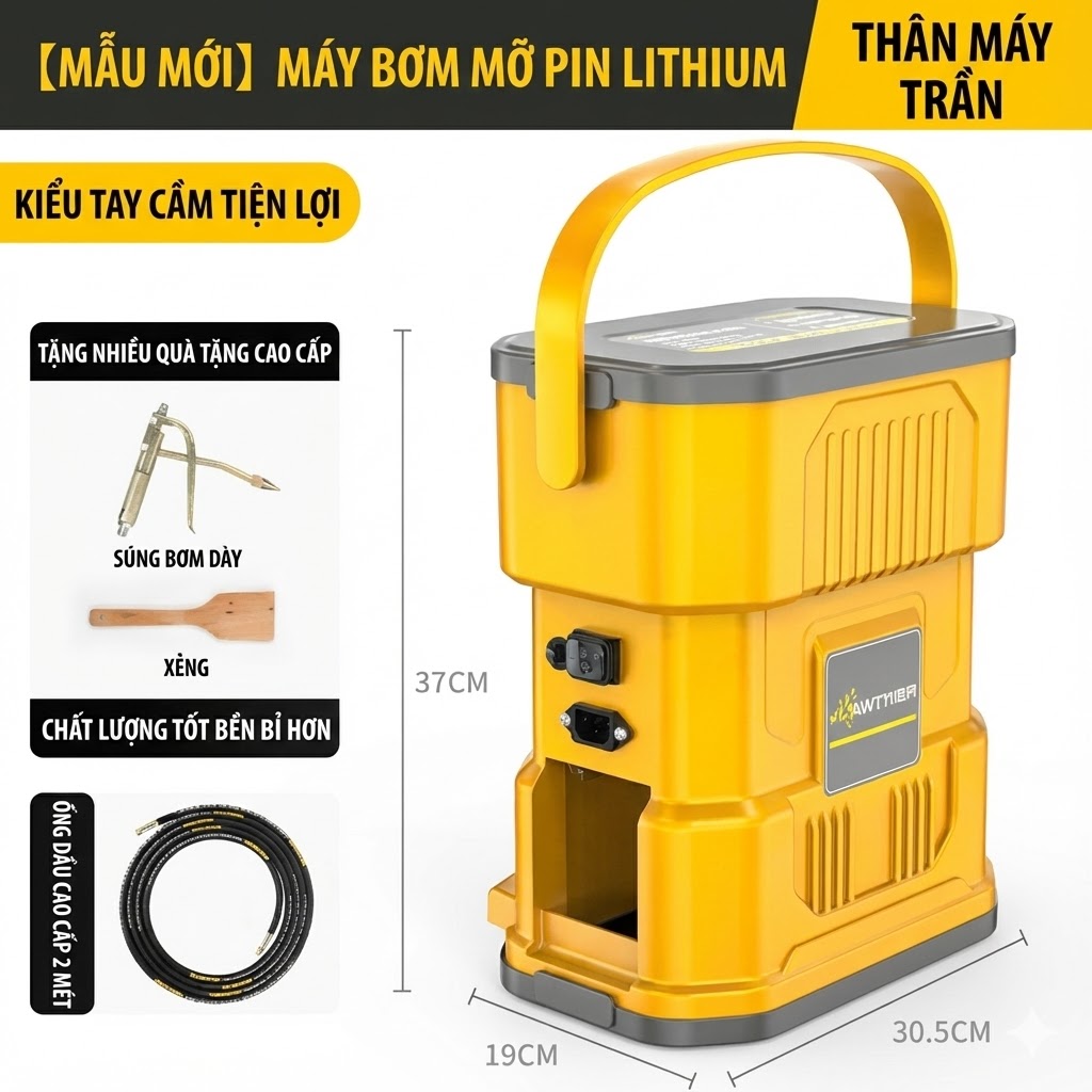 Thùng bơm mỡ , Pin Lithium 24v