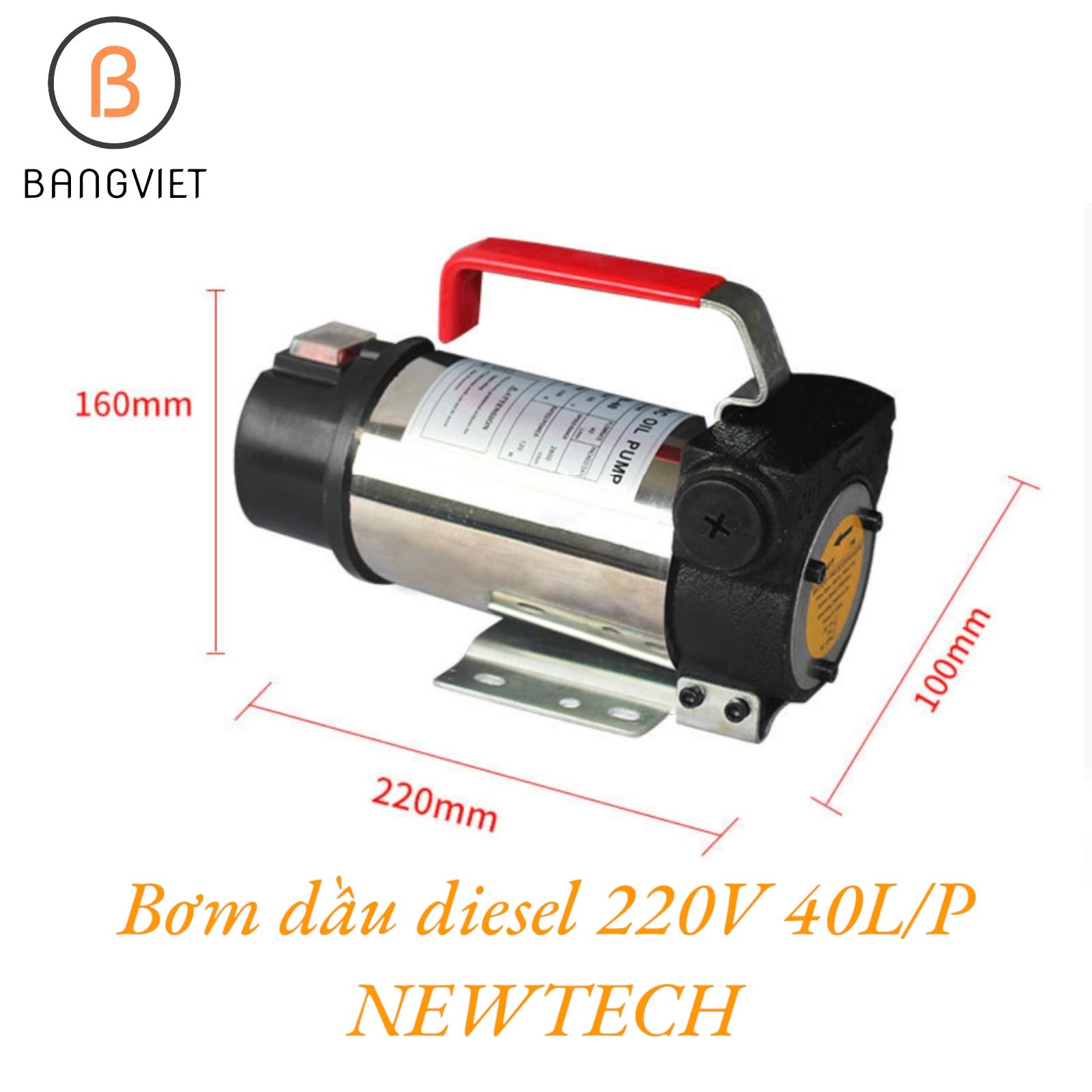 Bơm dầu Diesel, dầu hỏa chạy điện 220V CH8010A 40L/P