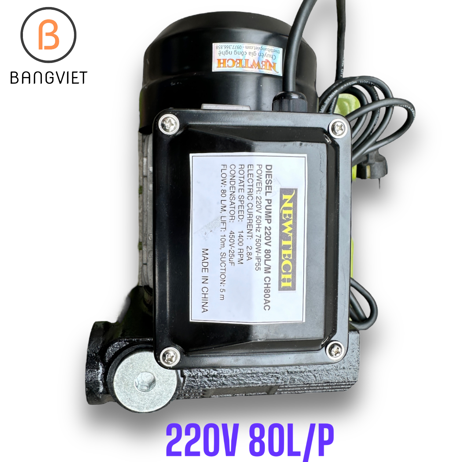 Bơm dầu Diesel 220V 80L/P CH80AC