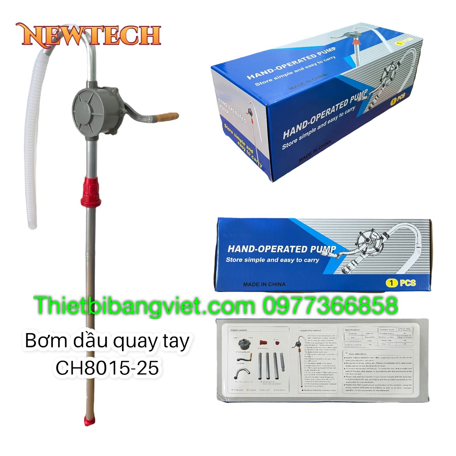 Bơm dầu quay tay dầu bằng nhôm TS-25-A, Ch8015-25