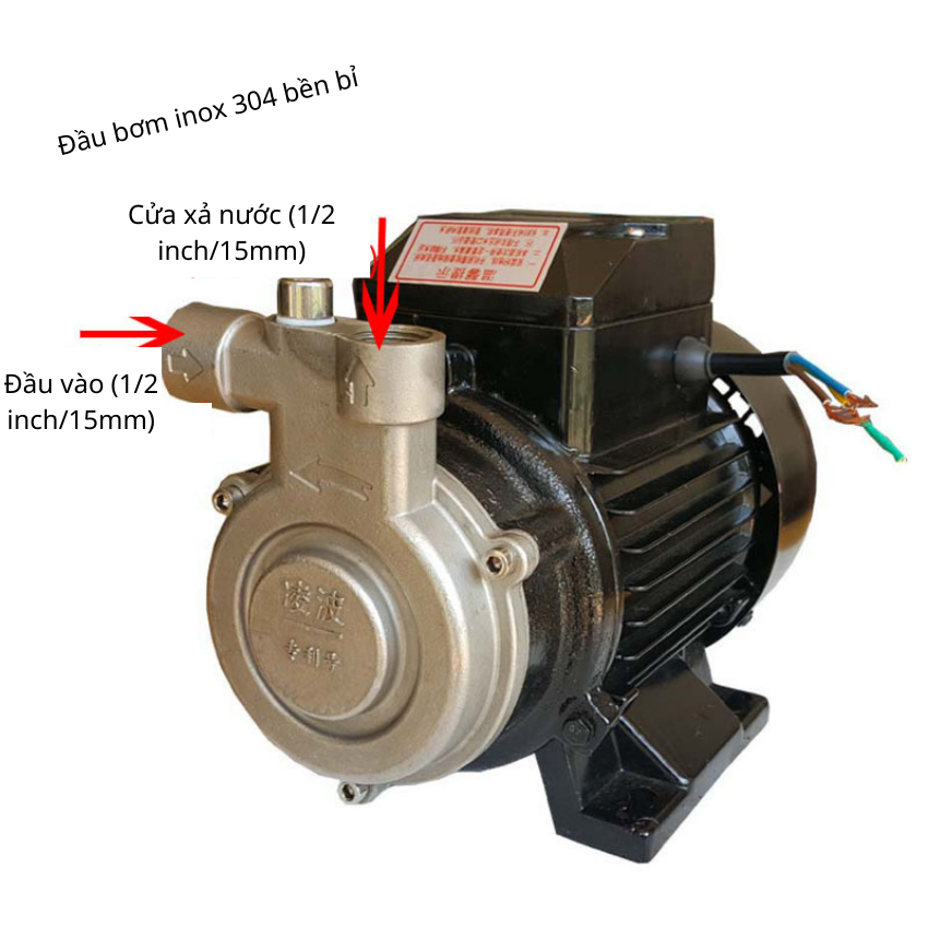 Bơm tuần hoàn nhiệt dầu inox công suất thấp 15TDB-30 - Bền bỉ và chịu nhiệt độ cao 260°C.