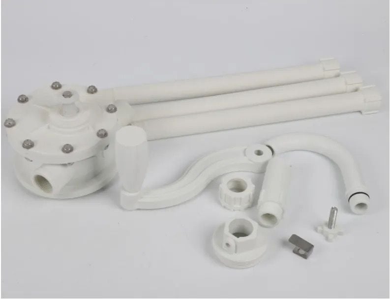 Bơm hóa chất quay tay bằng nhựa PP Four Leaf CH8016P