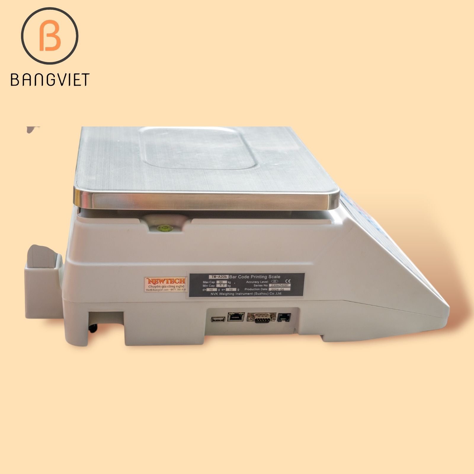 CÂN ĐIỆN TỬ IN TEM MÃ VẠCH TM-A 30KG - CÂN SIÊU THỊ CHÍNH HÃNG NEWTECH TMA