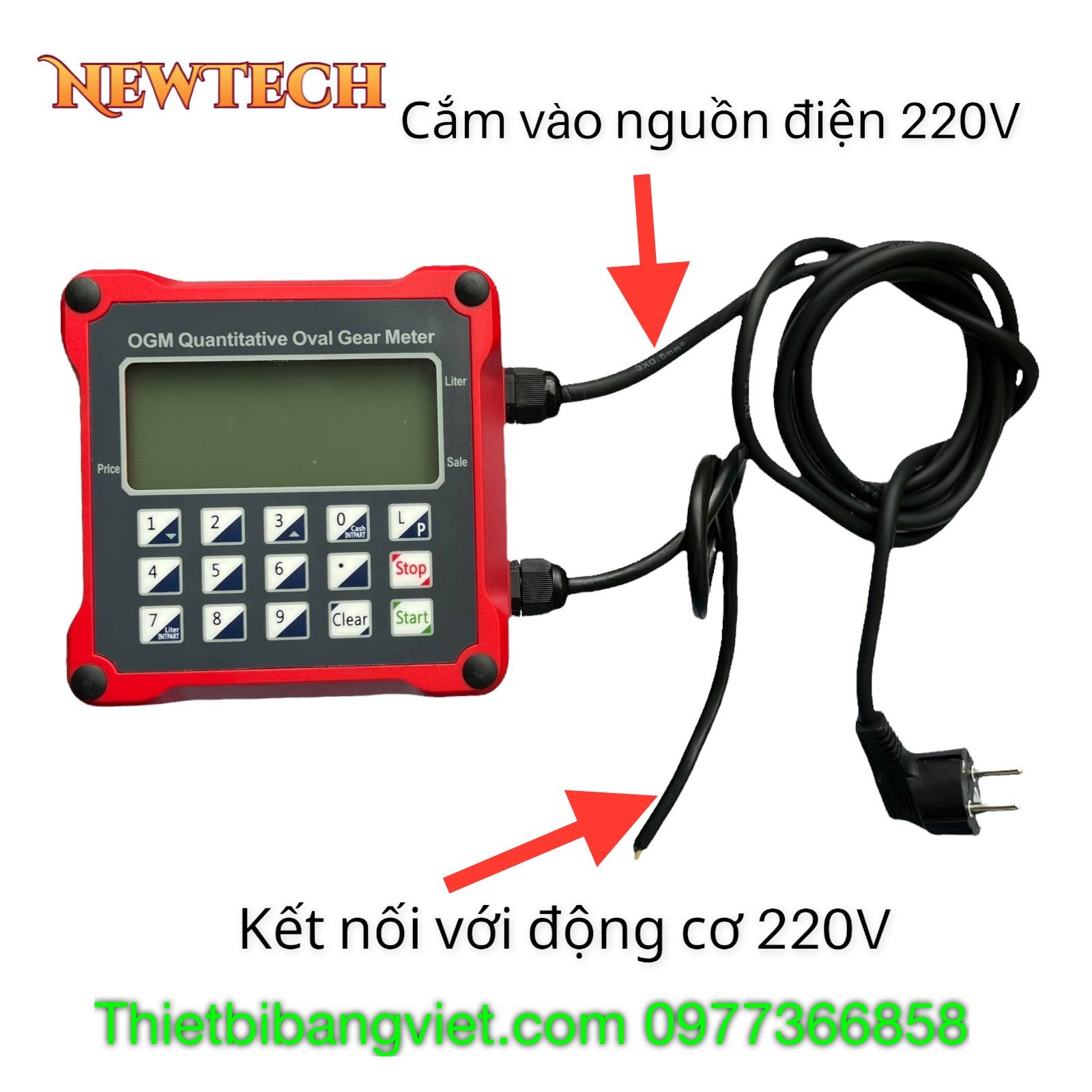Đồng hồ đo xăng dầu điện tử Ovan Gear 220V 12V 24V