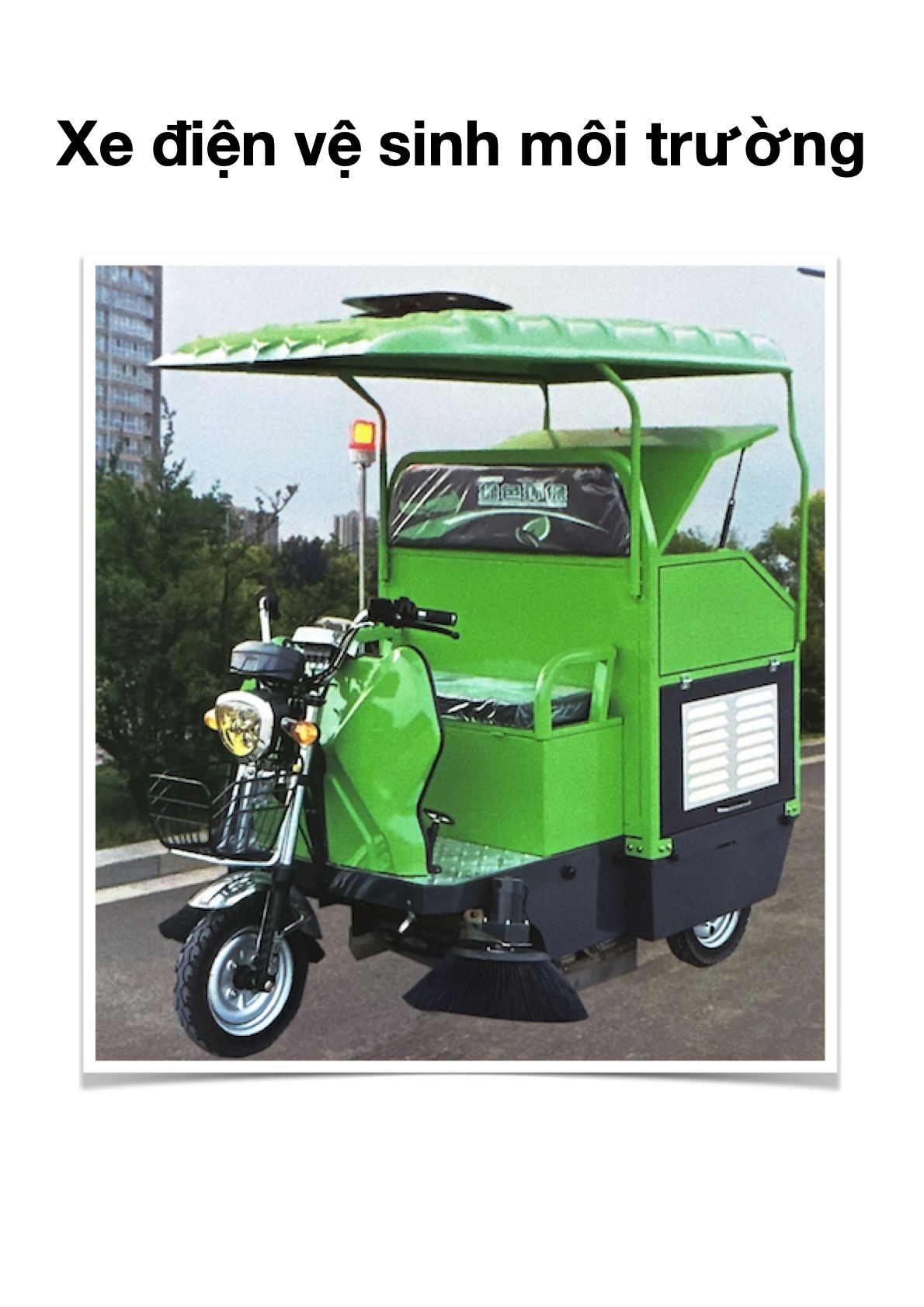 Xe điện môi trường tưới cây, phun sương, quét rác, rửa xe