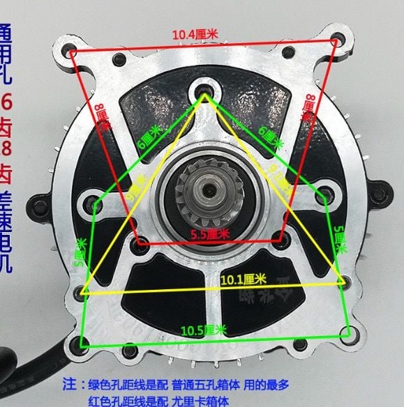 Động cơ BLDC mô tơ xe điện liền cầu