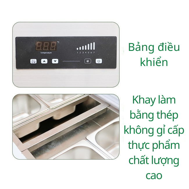 Bàn trưng bày salad sandwich, hamburger 1 cửa/ Tủ trung bày làm lạnh 1 cánh