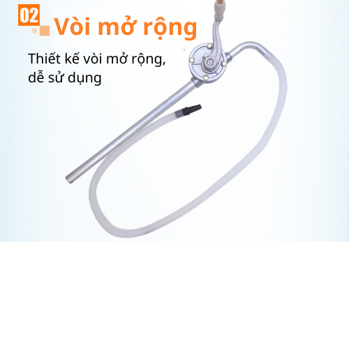 Dụng Cụ Bơm Hút Chất Lỏng- Bơm Quay Tay Vật Liệu Nhôm, Bơm Xăng, Dầu Diesel