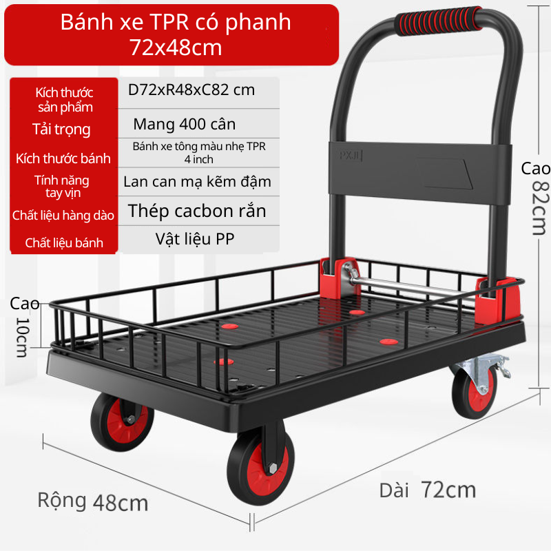Xe đẩy hàng đa năng gấp gọn