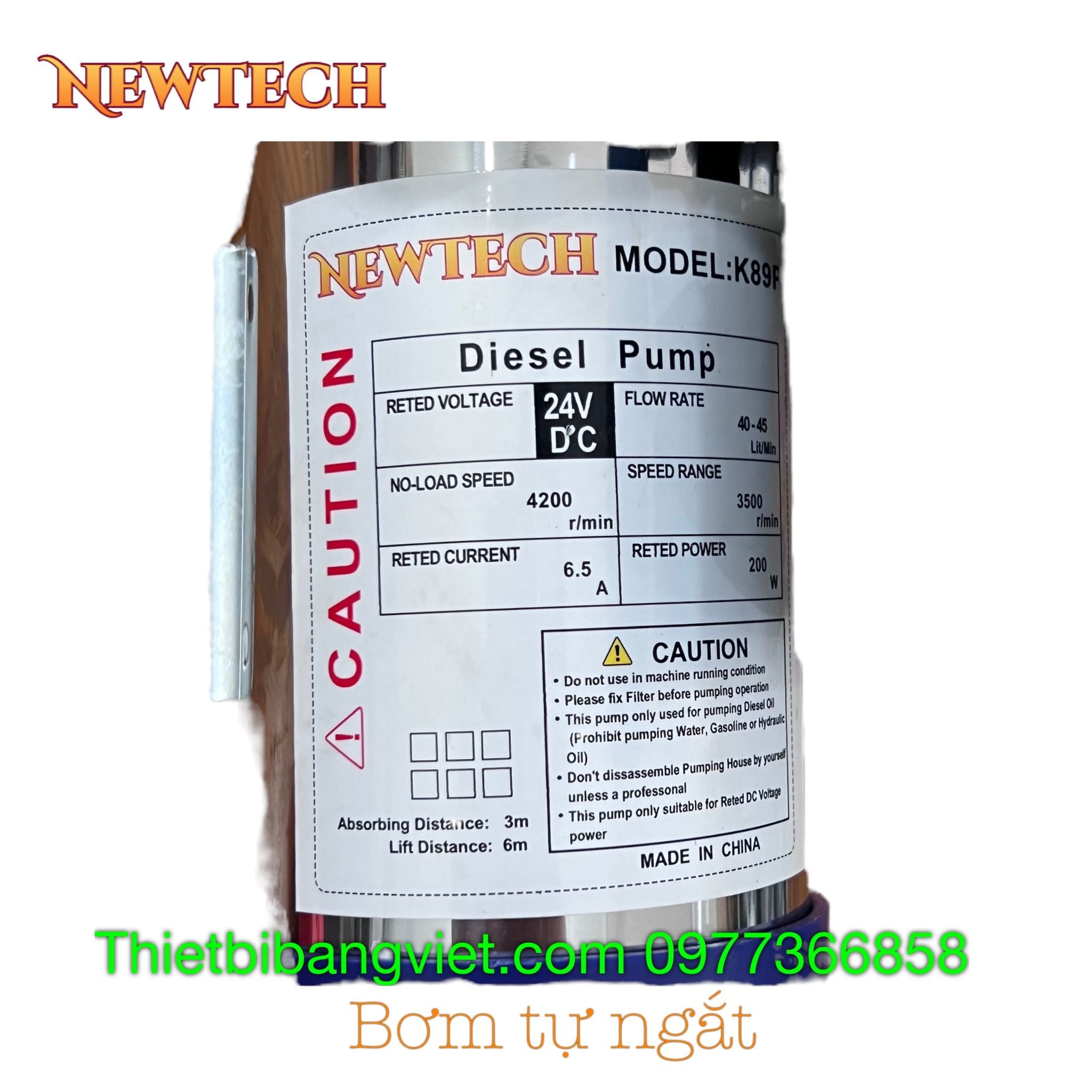 Bơm dầu Diesel chạy điện 12V 24V 40L/P CH8010B