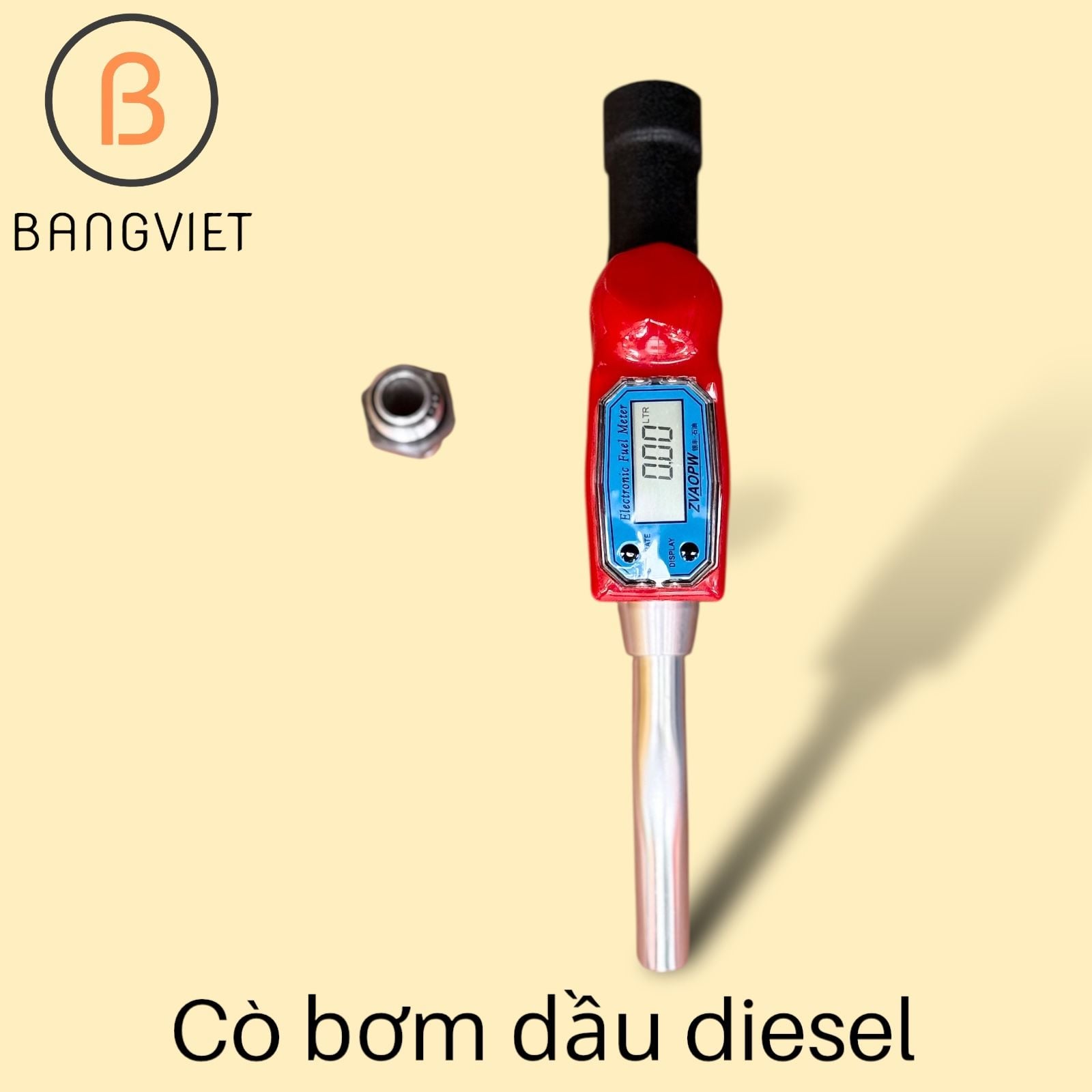 Cò ( Vòi ) bơm xăng dầu có đồng hồ V33 màu đỏ