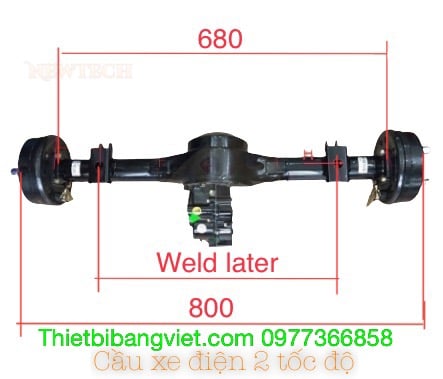 Cầu xe điện GH657 (chưa gồm động cơ) hai tốc độ