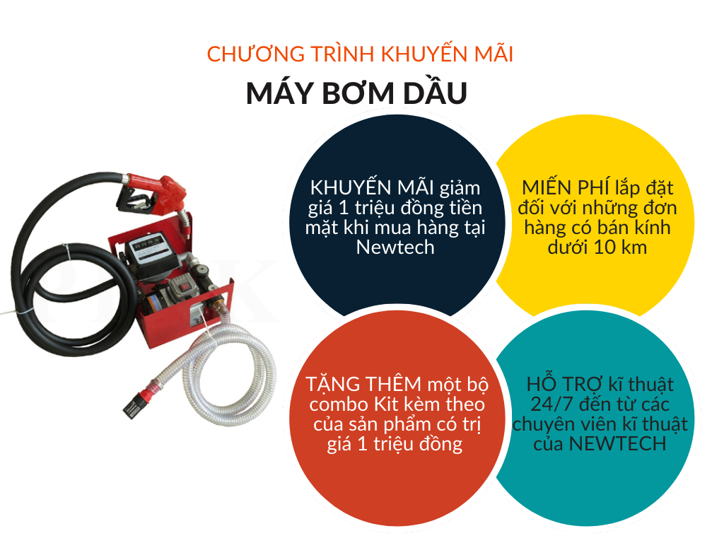 Bộ KIT Bơm dầu Diesel dầu hỏa chạy điện 220V 12V 24V 60L/P CH8020AC