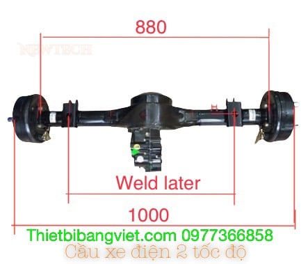 Cầu xe điện GH657 (chưa gồm động cơ) hai tốc độ