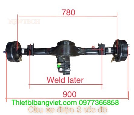 Cầu xe điện GH657 (chưa gồm động cơ) hai tốc độ