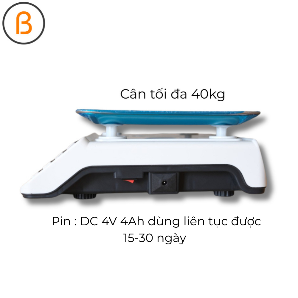🔥 [HOT TIKTOK] Cân Điện Tử 40kg Đĩa Cong "Thần Thánh" - Chống Rơi, Pin Trâu, Tính Tiền Nhanh