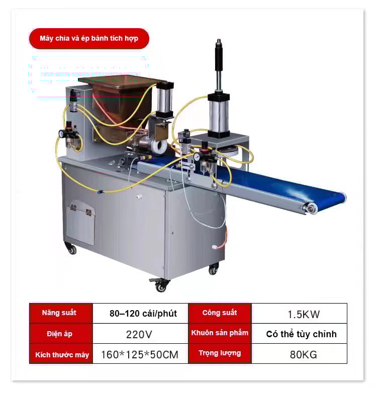 Máy chia bột và ép bánh tự động