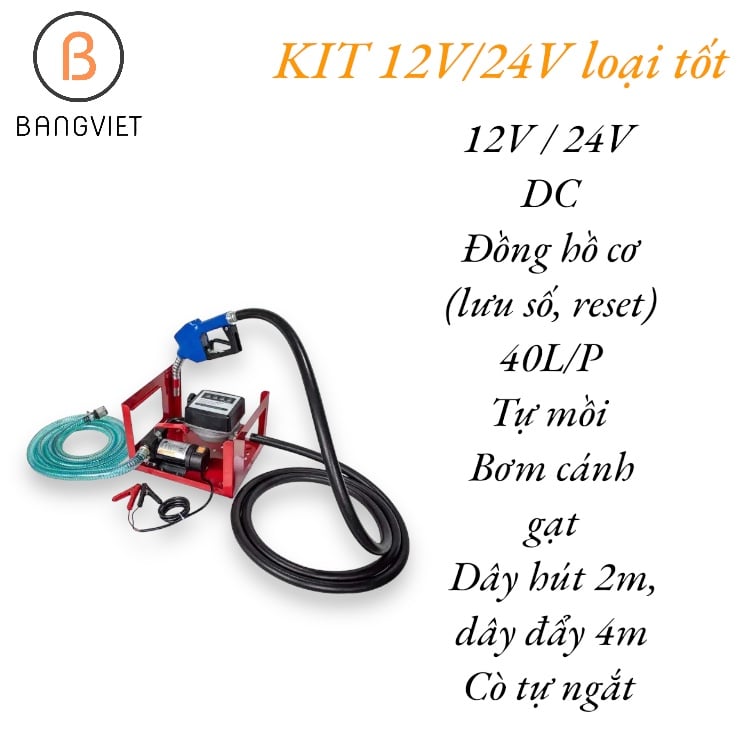 Bộ KIT bơm dầu chạy điện 40L/P CH8020DC 12V 24V