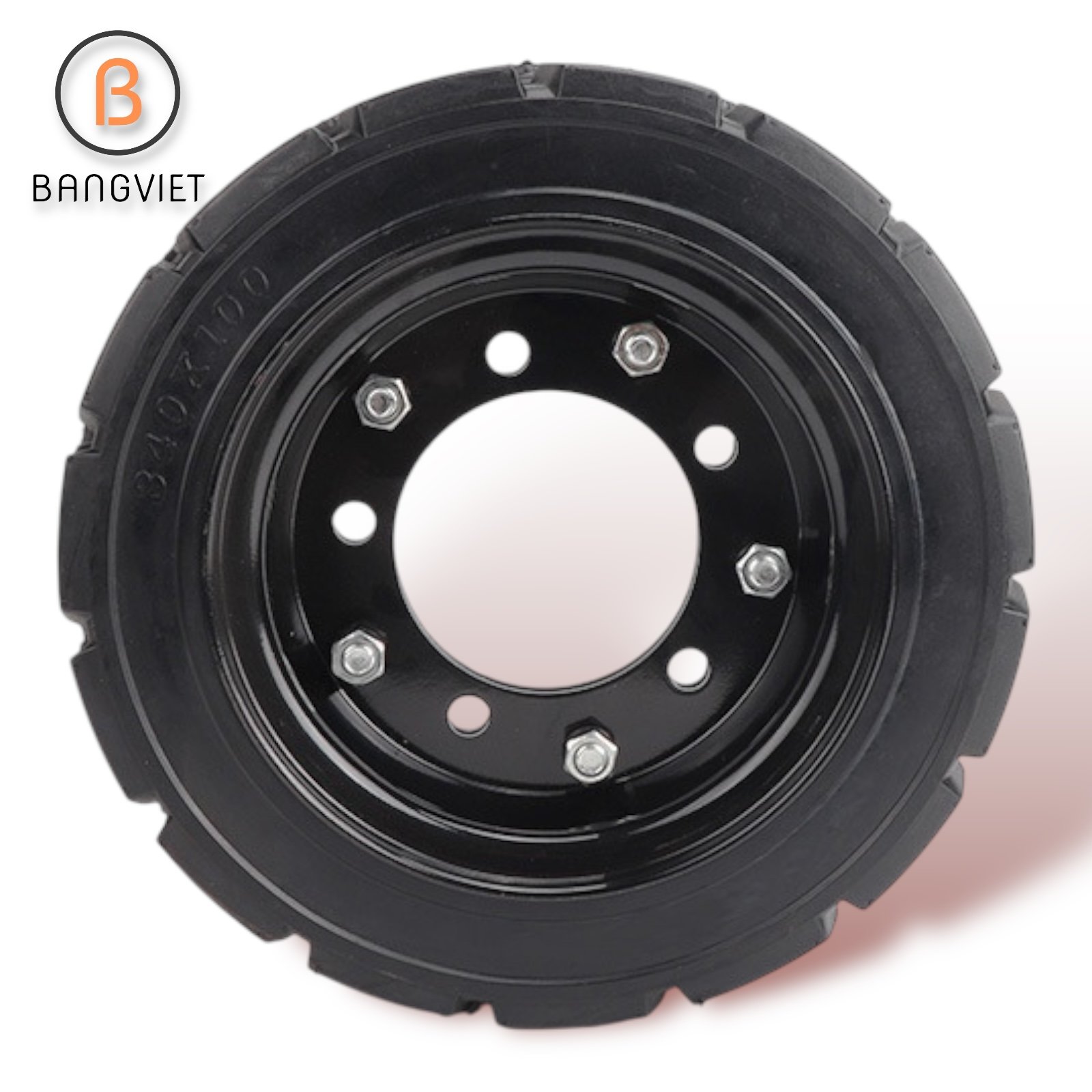 Bánh Xe Đặc 340x100 - Cao Su Chất Lượng, Chống Mài Mòn & Chịu Tải Tốt