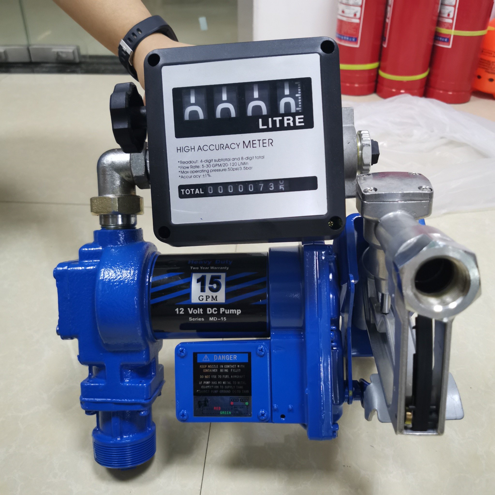 Động cơ bơm xăng chống cháy 12V 20GPM - DCEX-56 76 l/p