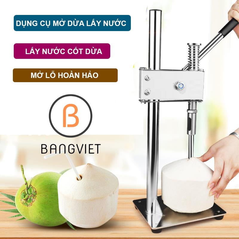 Máy đục vỏ dừa lấy nước BV66