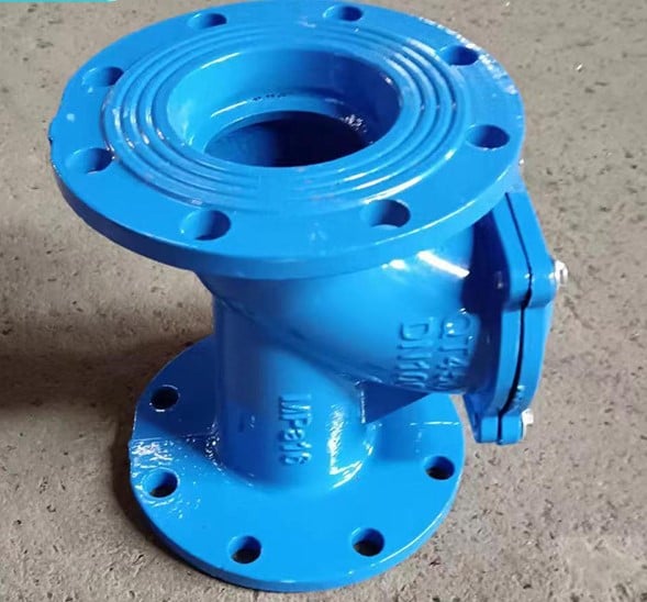 Bộ lọc hình chữ Y với vật liệu gang xám, lưới lọc bằng thép không gỉ và có mặt bích