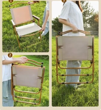 Ghế cắm trại nhỏ gọn chắc chắn/ Ghế gấp ngoài trời, Ghế gấp Kemite/ Ghế gấp cắm trại thư giãn/ Ghế gấp mang đi tiện lợi, ghế biển gập gọn