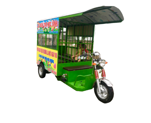Xe điện 3 bánh chở học sinh