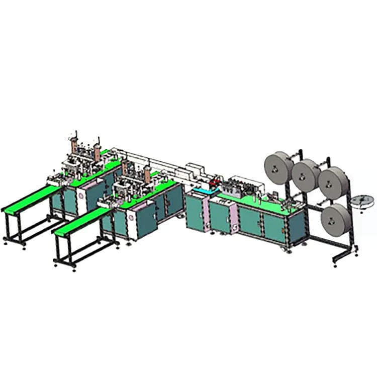 Máy làm khẩu trang không dệt tự động hoàn toàn, với máy làm khẩu trang vòng tai 3 lớp