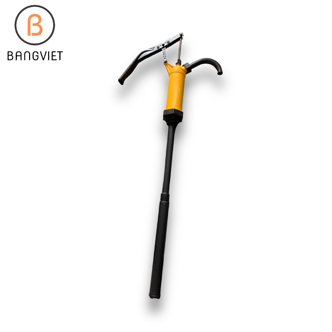 Bơm piston, bơm tay hóa chất có cần dạng piston màu vàng